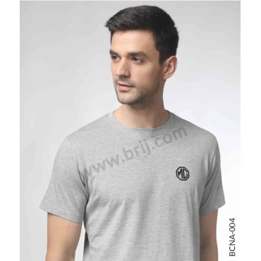 Classic Logo Grey Round Neck Tee