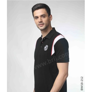 Black Colourblocked Polo